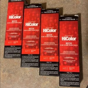 4 boxes of L’Oréal H11 ( Intense Red) hair color.